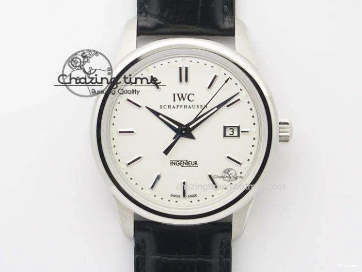 MIROTIME 0209 Da Vinci IW356601 SS TW 1:1 Best Edition Blue Dial On Black Leather Strap A Durable 7239